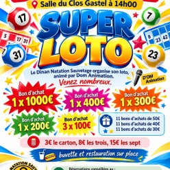 LOTO 01 NOVEMBRE 2026 - DINAN NATATION SAUVETAGE